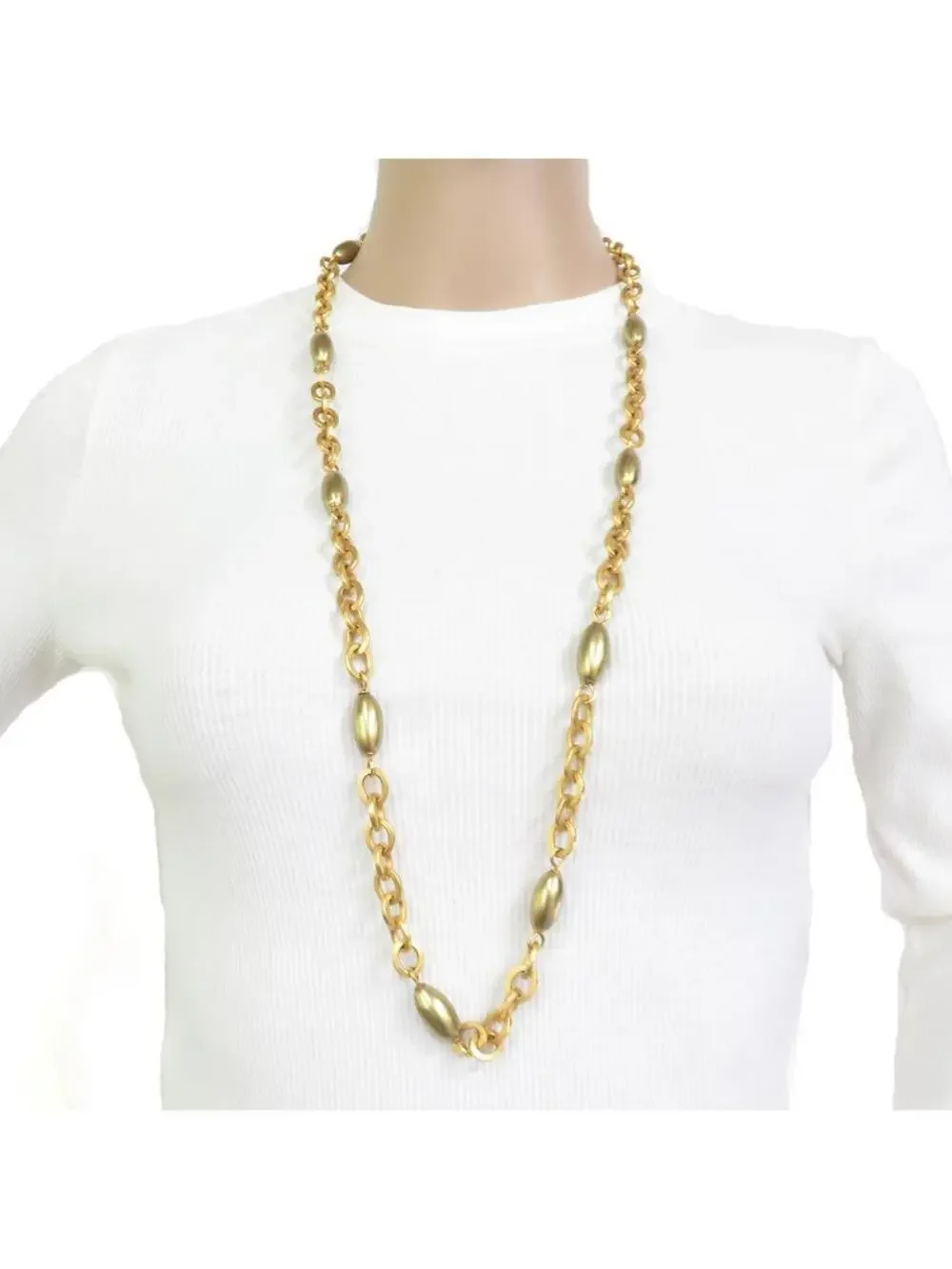 Auth Chanel Vintage Cc Logo Necklace #293528C76B
